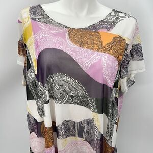 Ashley Stewart paisley 30/32 top